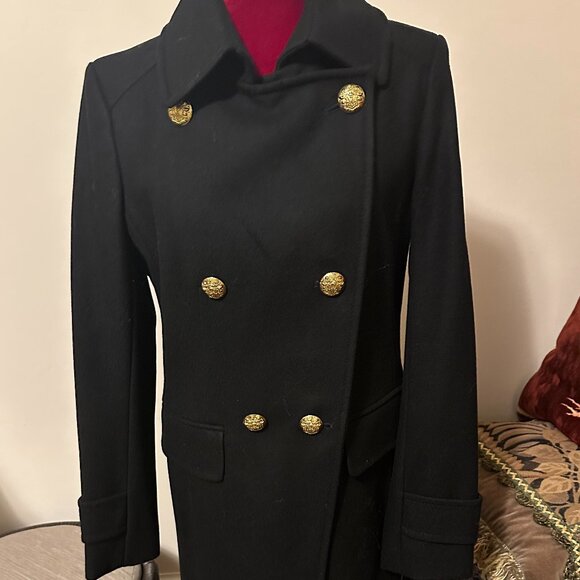 DKNY Black Wms Winter Coat Size 10 NWT - Picture 1 of 12